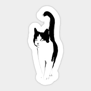 walking cat Sticker